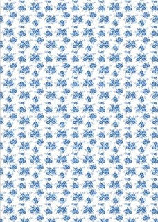 Paper Designs Mini Blue Flowers