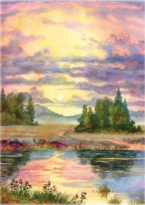 Paper Designs Lakefront Watercolor