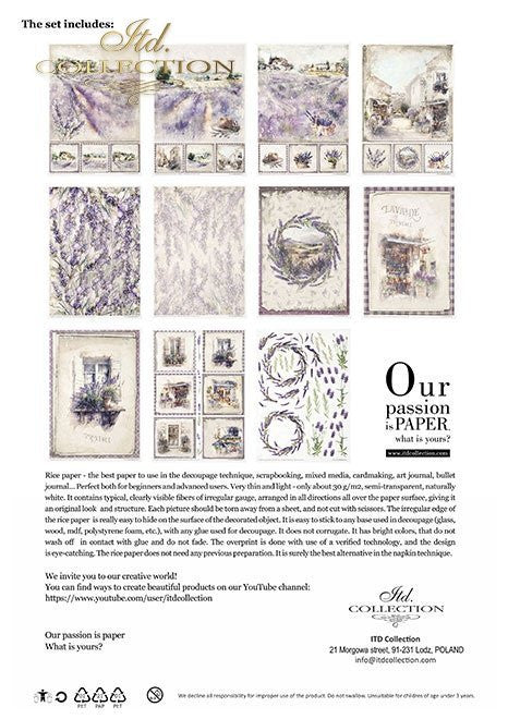 ITD Collection Provence Scented with Lavender 2 11 Pack Rice Paper