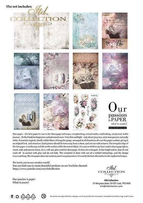 ITD Collection Rice Paper Pack of 11 In Love