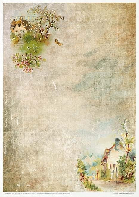 ITD Collection Rice Paper Pack of 11 A4 Spring Impressions