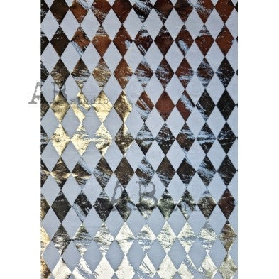 AB Studios Gilded Harlequin Decoupage Rice Paper A4 0010