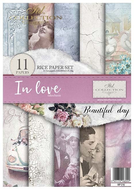 ITD Collection Rice Paper Pack of 11 In Love