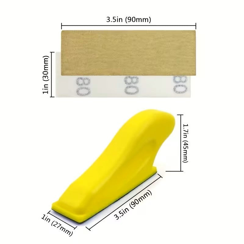 20 Yellow Mini Detail Sanding Blocks