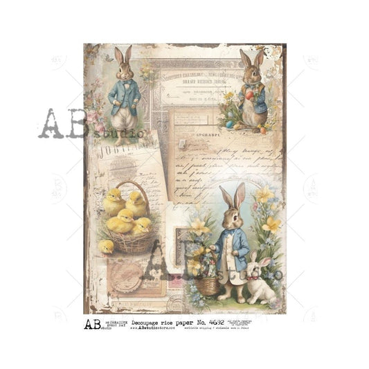 AB Studios Easter Ephemera A4 Rice Paper