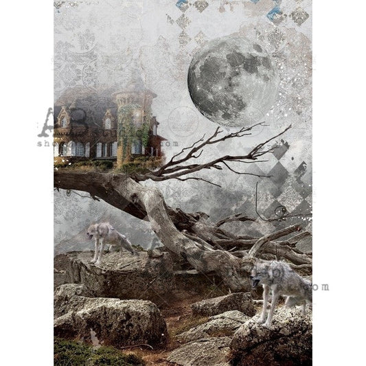 AB Studios Rice Paper A4 Wolf Mountain