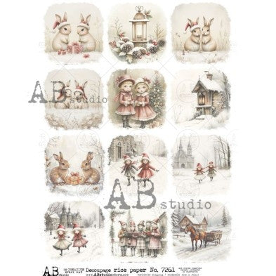 Winter Friends & Forest Scenes – Vintage Christmas Collection