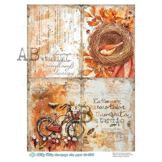 AB Studios Autumn Four Pack A4 Rice Paper