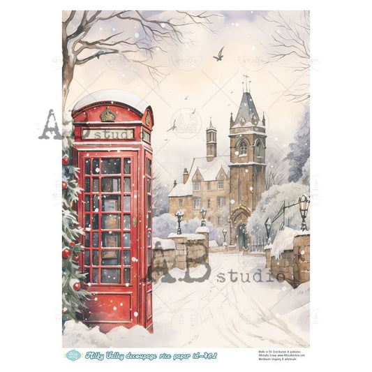 AB Studios London Snow Scene A4 Rice paper