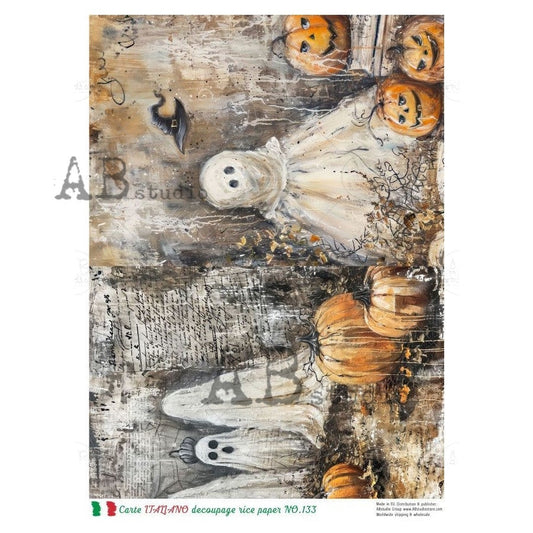 AB Studios The Ghost Family Halloween A4 Rice Paper