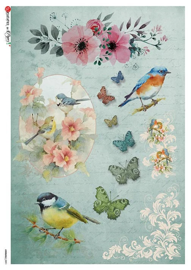 Paper Designs Animals 0091 - Birds and Butterflies