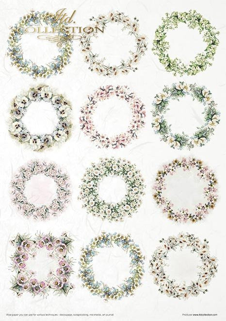 ITD Collection Rice Paper Pack Flower Post White