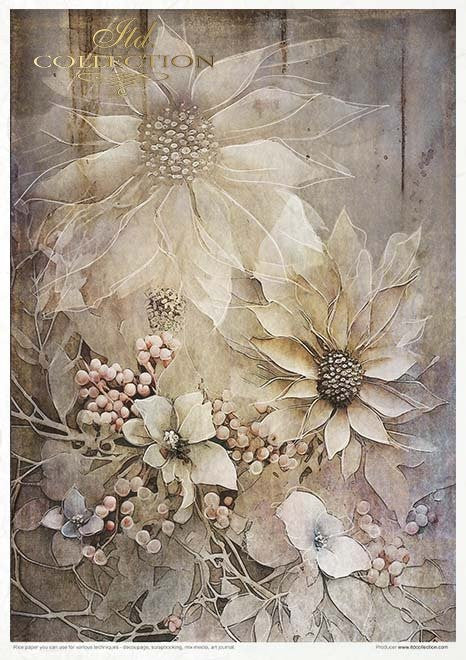 ITD Collection Rice Paper Pack Winter Bouquet