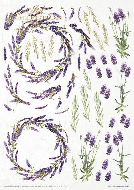 ITD Collection Provence Scented with Lavender 2 11 Pack Rice Paper