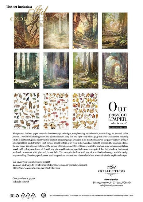 ITD Collection Mysterious Forest 11 Pack Rice Papers