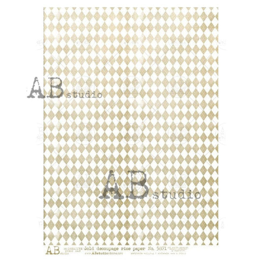AB Studios Small Gilded Harlequin Rice Paper