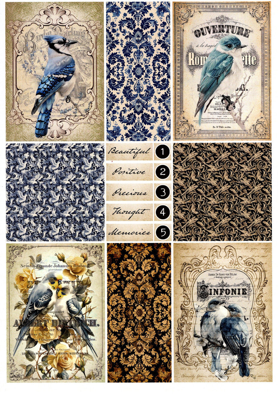 Paper Designs Vintage Birds Junk Journal Kit