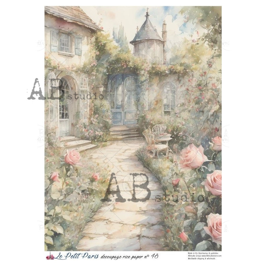 AB Studios Castle Walls Pathway A4 Rice Paper