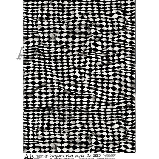 AB Studios Crumpled Harlequin Print A4 Rice Paper