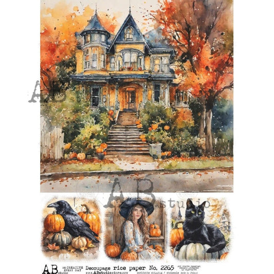Victorian House 4 Scenes A4 Rice Paper